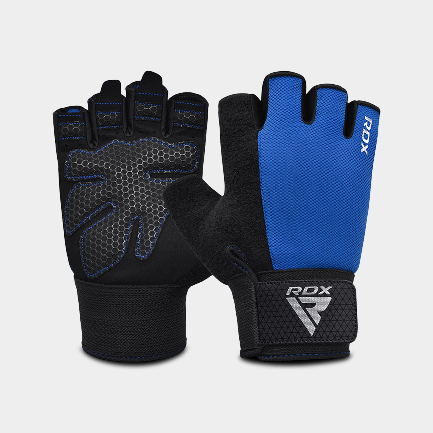 RDX Sports W1H Gym Workout Gloves, L, Blue A1