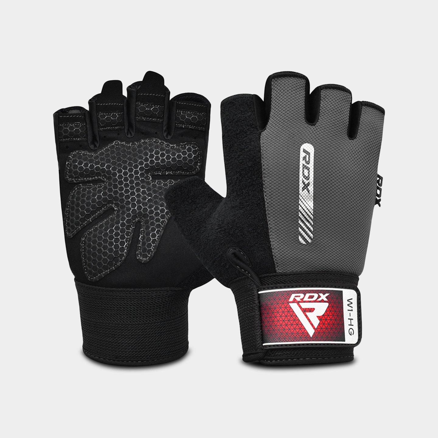 RDX Sports W1 Gym Workout Gloves, S, Gray A1
