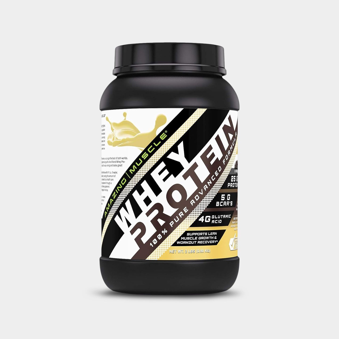 Amazing Muscle Whey Protein, Vanilla, 2 Lbs A1