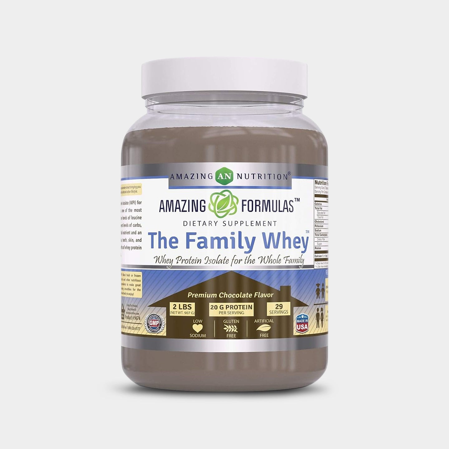 Amazing Formulas The Family Whey - Whey Protein Isolate, Chocolate, 2 Lbs A1