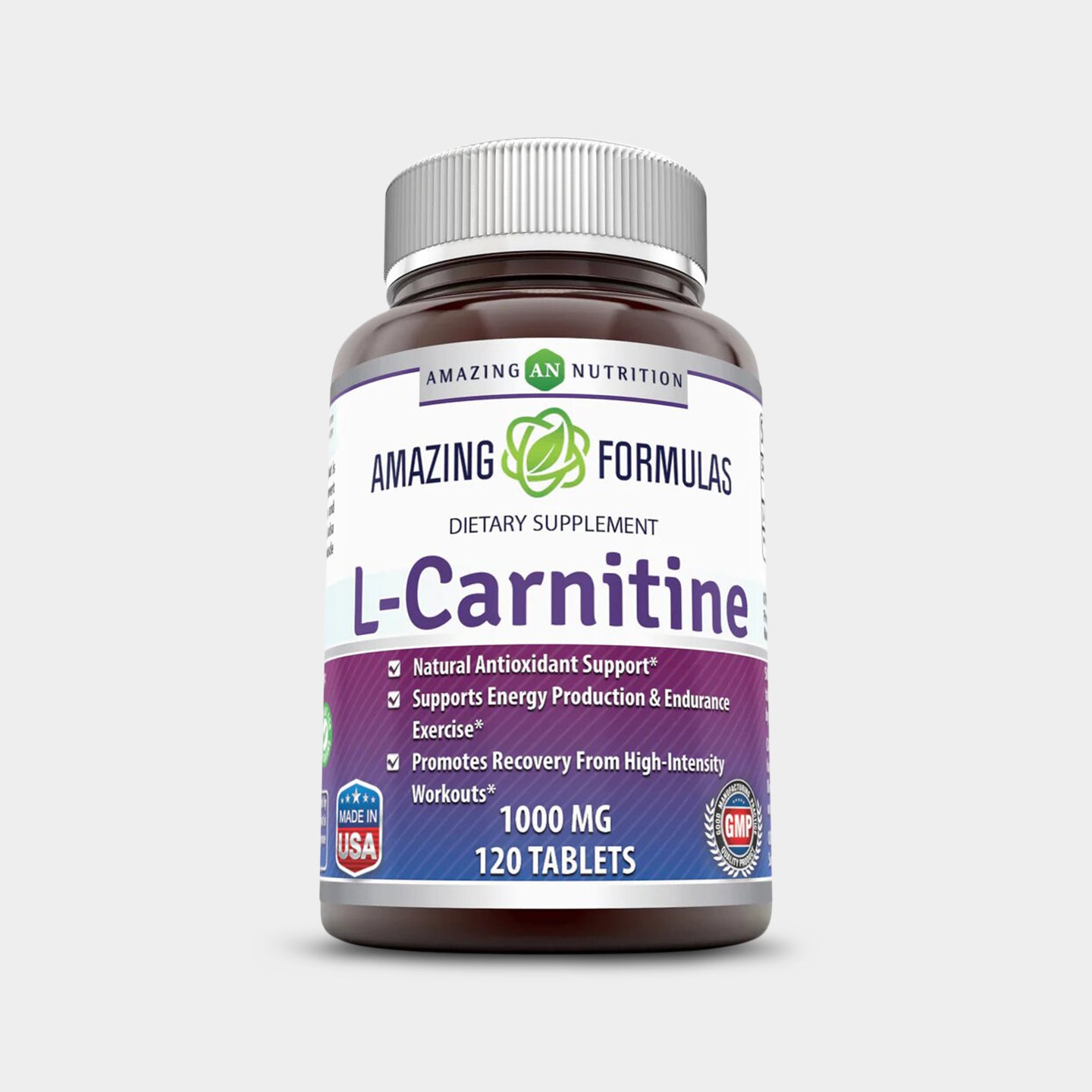 Amazing Nutrition Amazing Formulas L-Carnitine 1000 Mg, Unflavored, 120 Tablets A1