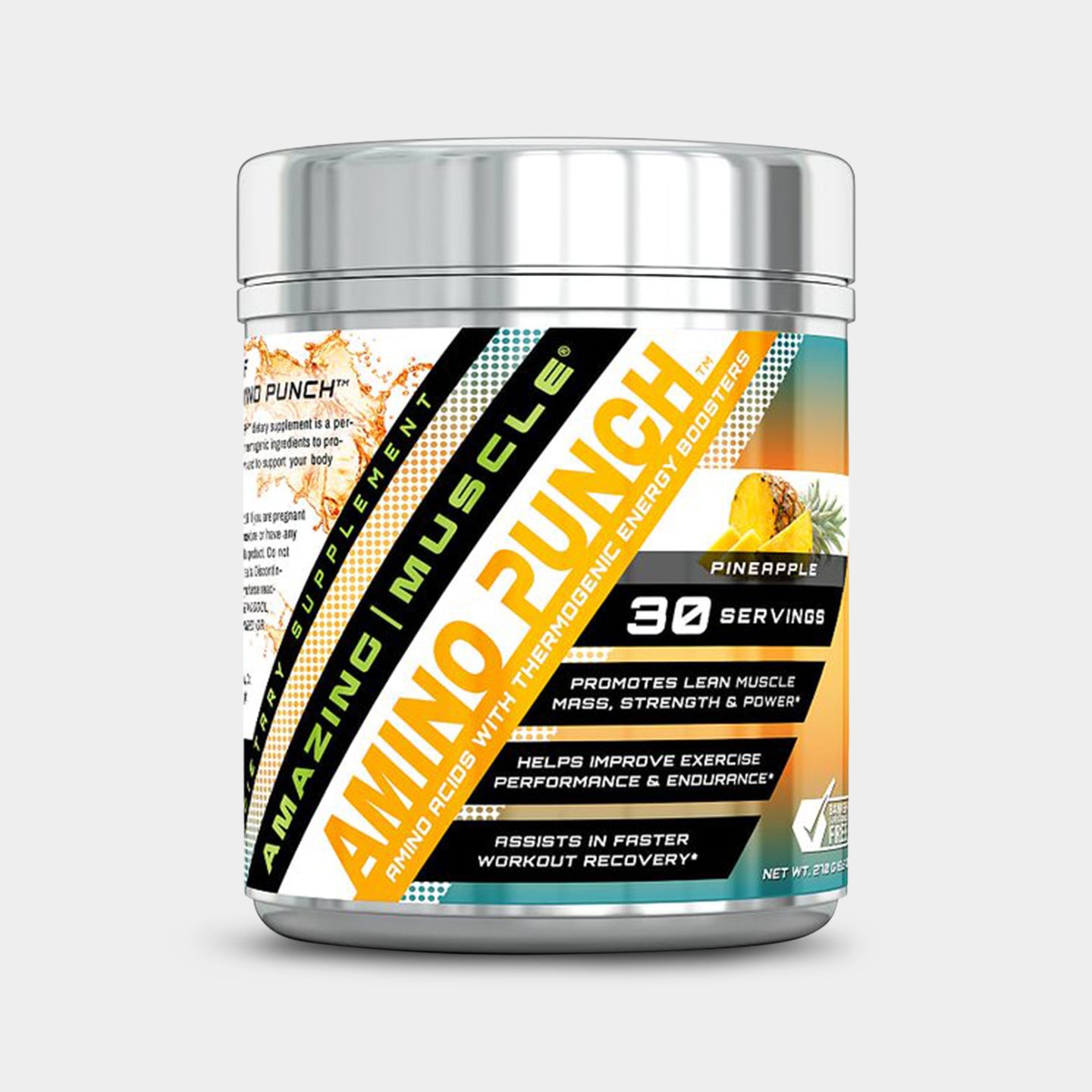 Amazing Muscle Amino Punch with Sucralose, Pineapple, 30 Servings A1