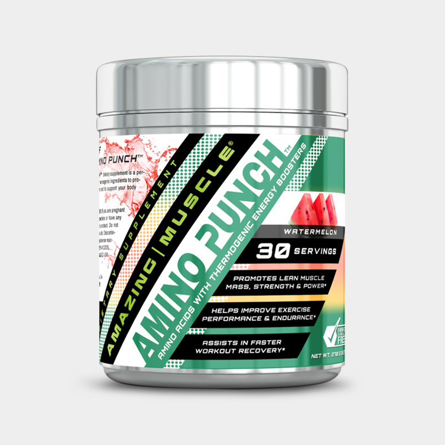 Amazing Muscle Amino Punch with Sucralose, Watermelon, 30 Servings A1