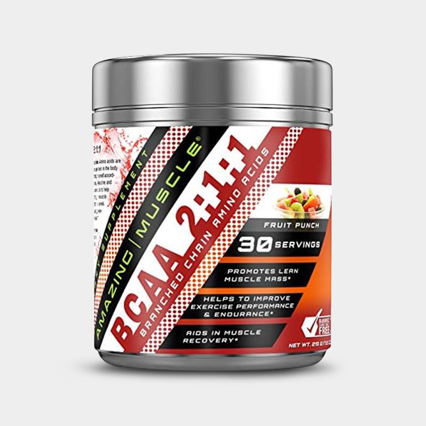 Amazing Muscle BCAA 2:1:1, Fruit Punch, 30 Servings A1