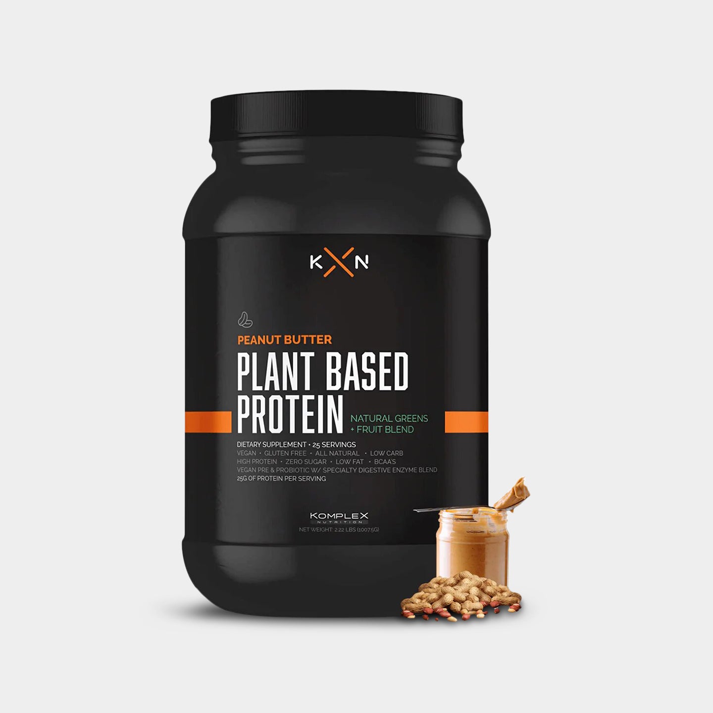 KompleX Nutrition Plant Based Protein, Peanut Butter, 2 lbs A1