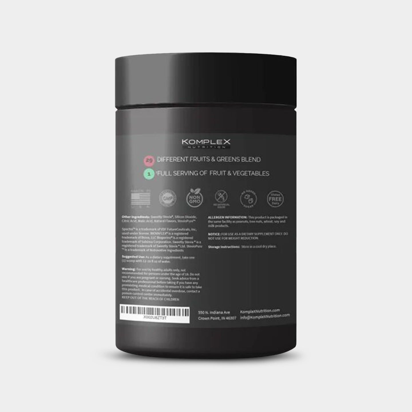 KompleX Nutrition Super Greens & Reds w/ Collagen Peptides, Berry Blend, 30 Servings A2