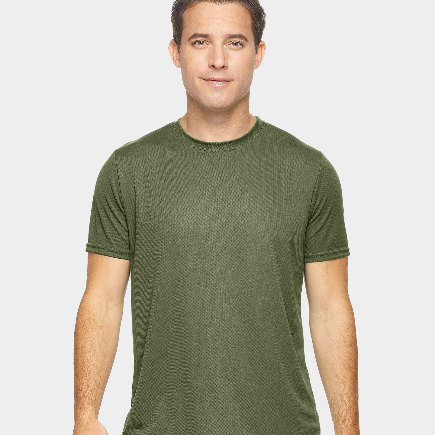 Expert Brand Oxymesh Men's Crewneck Performance T-Shirt, 3XL, Military Green A1