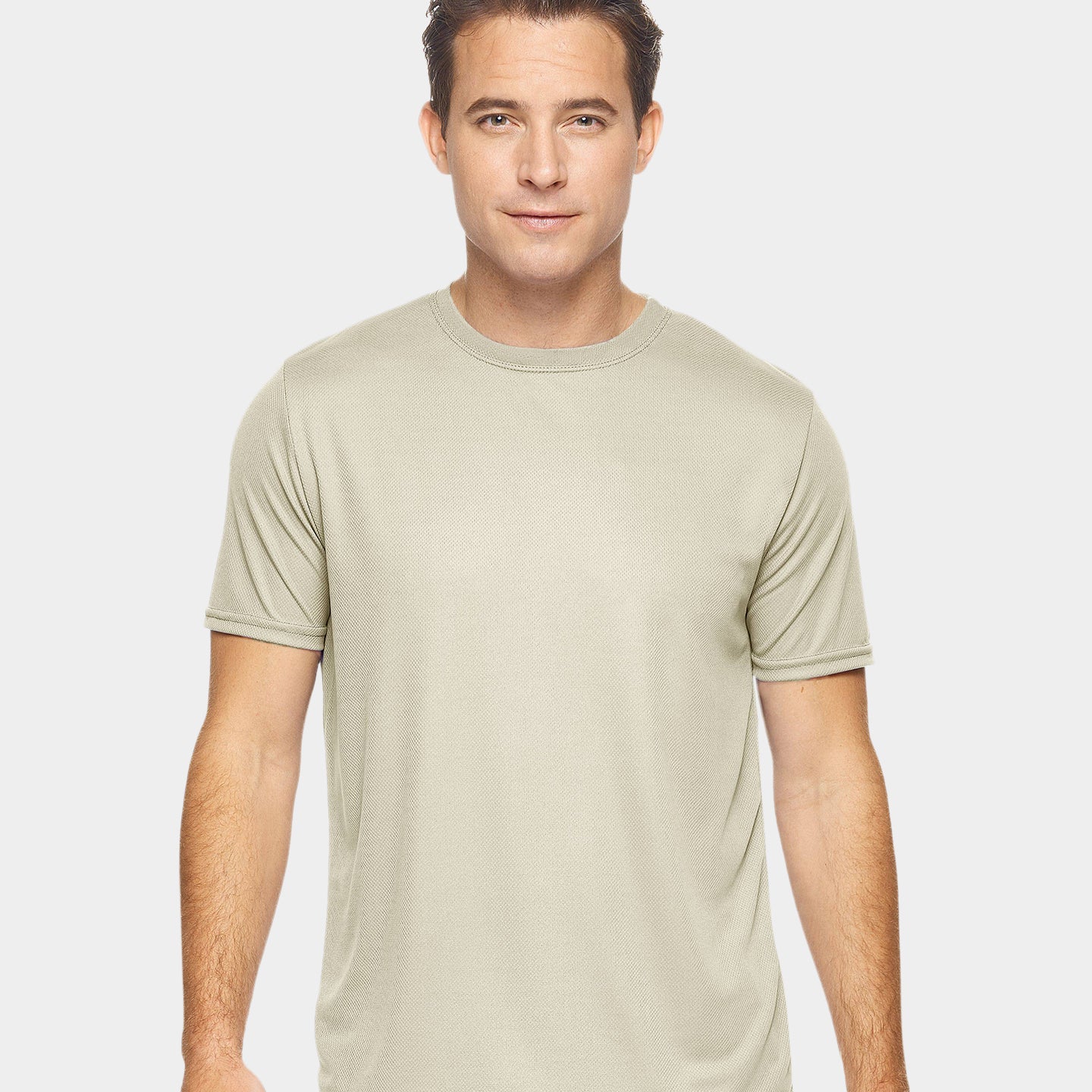 Expert Brand Oxymesh Men's Crewneck Performance T-Shirt, 4XL, Sand A1