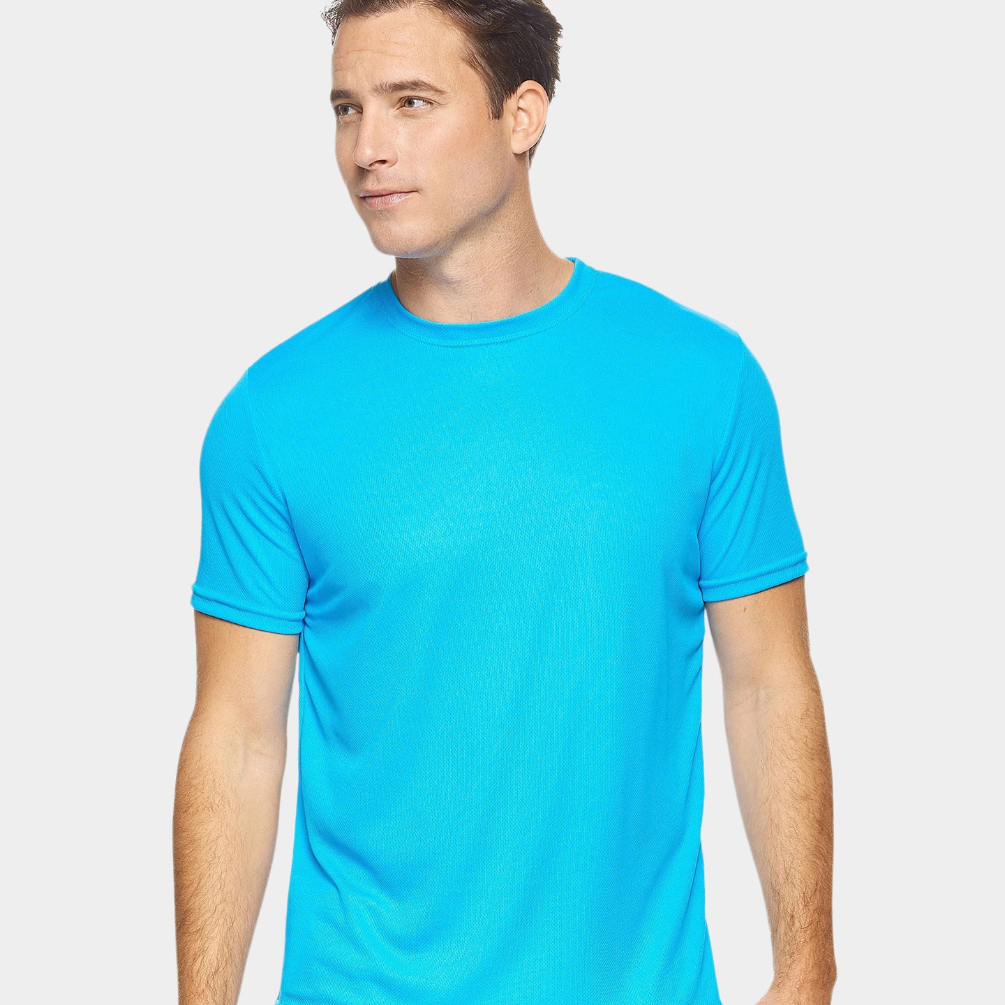 Expert Brand Oxymesh Men's Crewneck Performance T-Shirt, 4XL, Turquoise A1