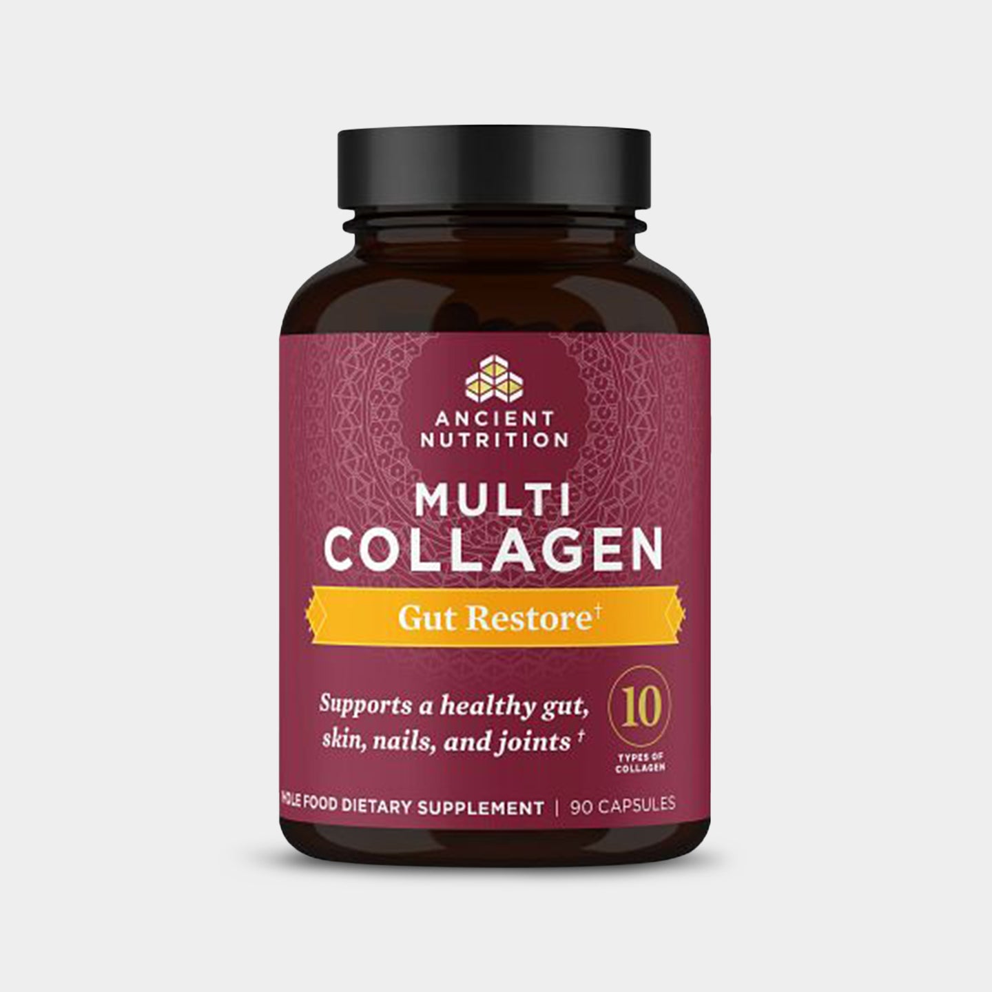 Ancient Nutrition Multi Collagen - Gut Restore, Unflavored, 90 Capsules A1