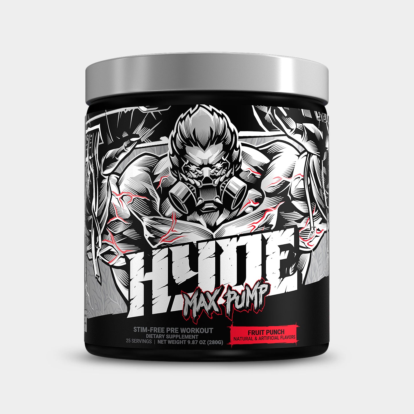 Pro Supps HYDE Max Pump Stim-Free Pre Workout, Fruit Punch, 25 Servings A1