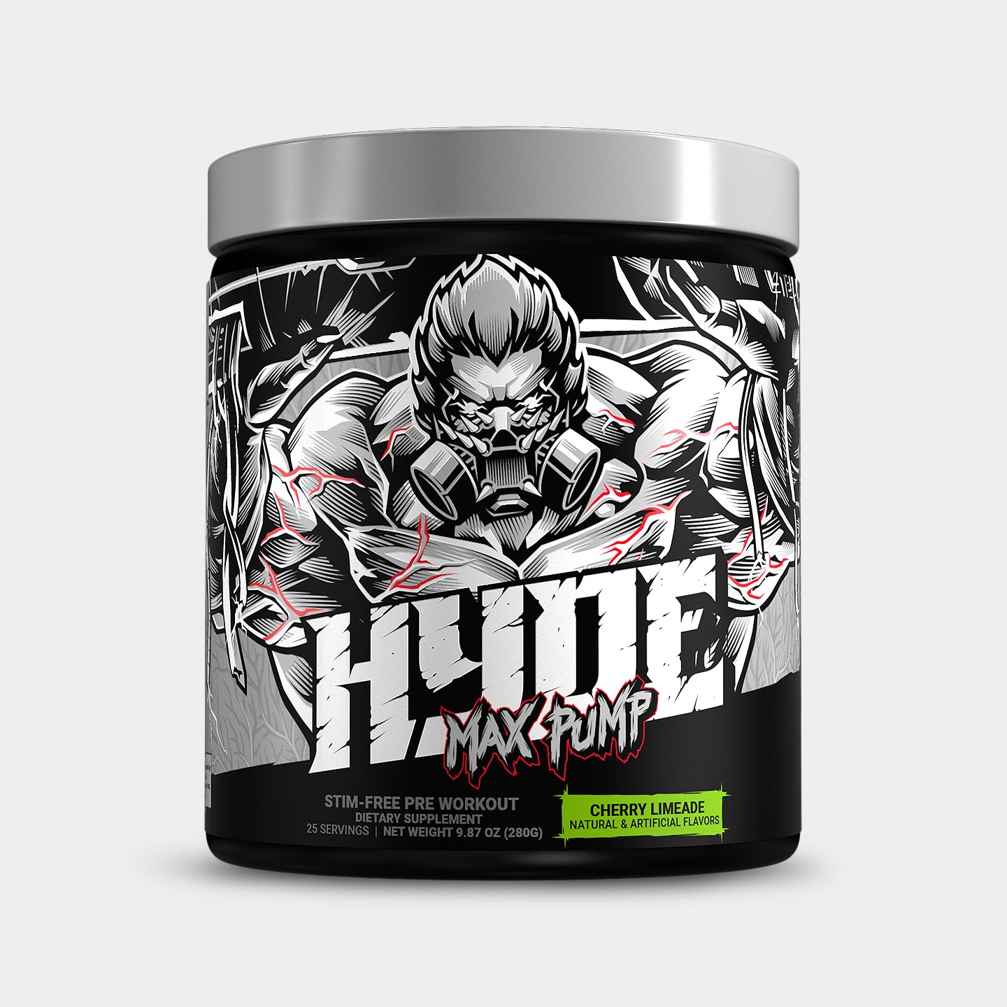 Pro Supps HYDE Max Pump Stim-Free Pre Workout, Cherry Limeade, 25 Servings A1