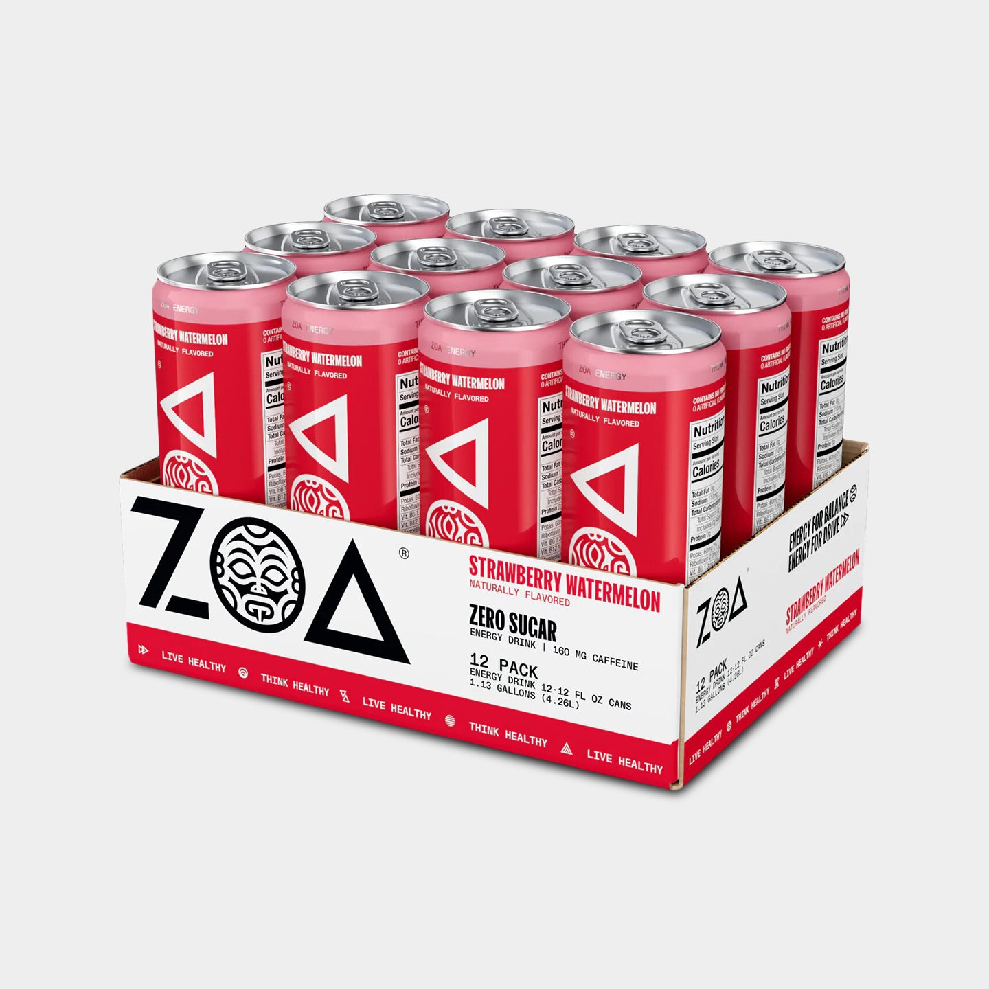 ZOA Energy Drinks, Strawberry Watermelon, 12 Pack A1