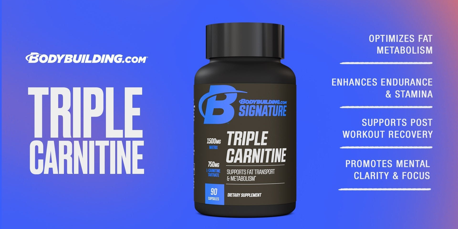 Signature Triple Carnitine: Boost Weight Loss, Energy & More - Bodybuilding.com