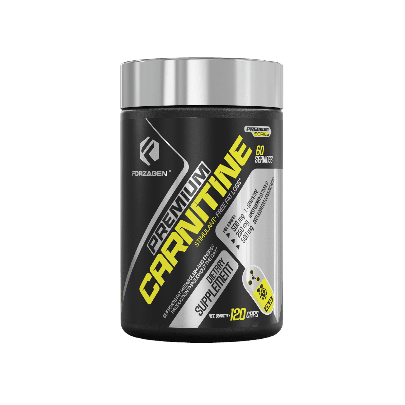 Forzagen Premium L Carnitine + CLA + Raspberry Ketones Stim-Free