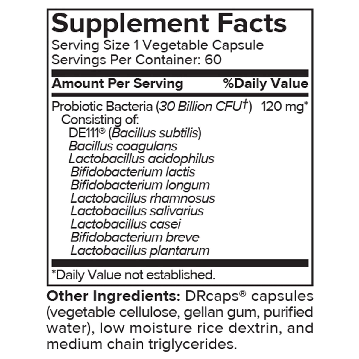 Portions Master 30 Billion Plus Probiotic
