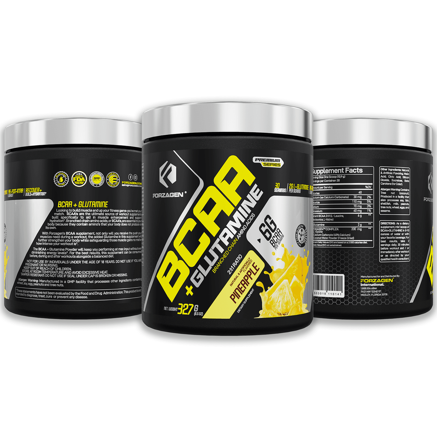 Forzagen BCAA'S + Glutamine with Hydragen Complex