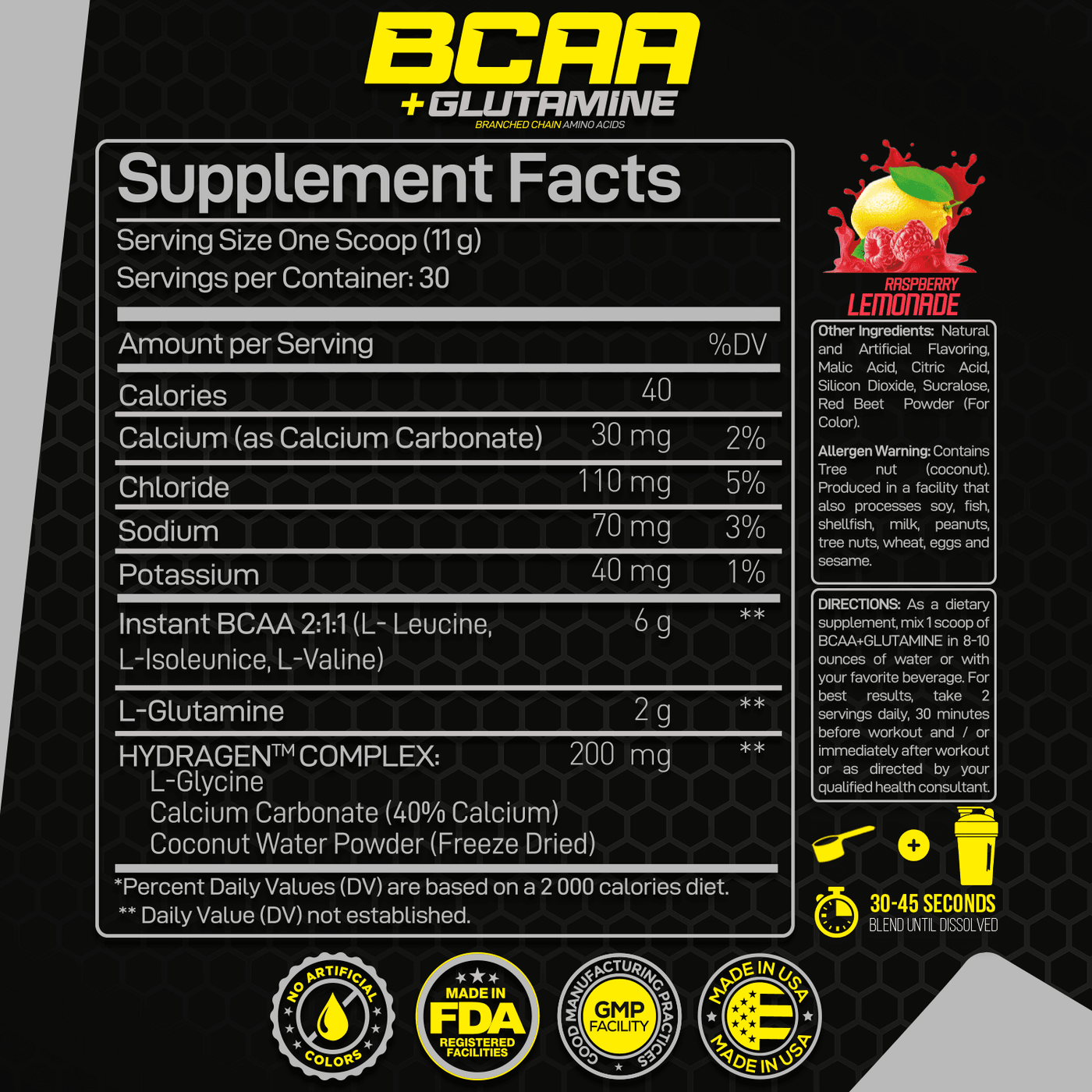 Forzagen BCAA'S + Glutamine with Hydragen Complex