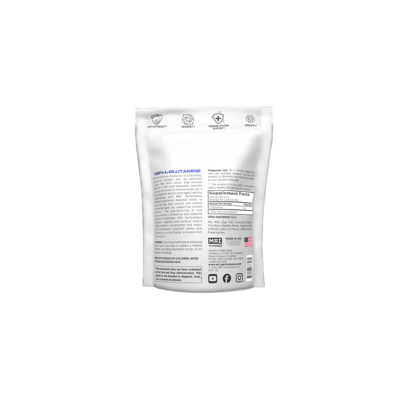 MRI Performance Glutamine