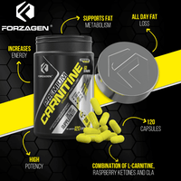 Forzagen Premium L Carnitine + CLA + Raspberry Ketones Stim-Free