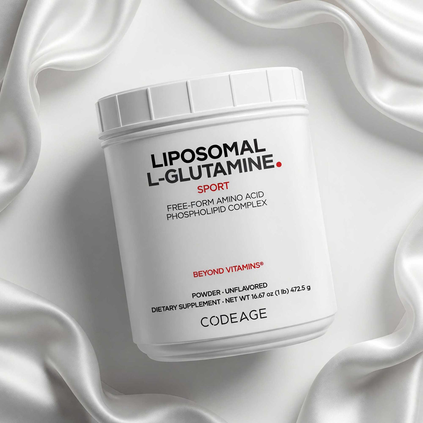 Codeage L-Glutamine+ Free-Form Amino Acid Powder Supplement