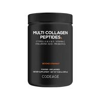 Codeage Hydrolyzed Multi Collagen Peptides Powder Supplement Black Edition