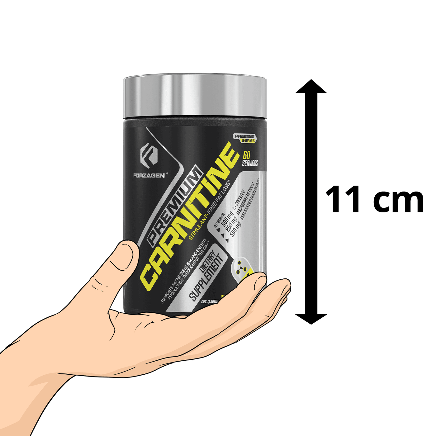 Forzagen Premium L Carnitine + CLA + Raspberry Ketones Stim-Free
