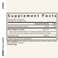 Codeage Amen Grass-Fed Hydrolyzed Collagen Peptides Capsules