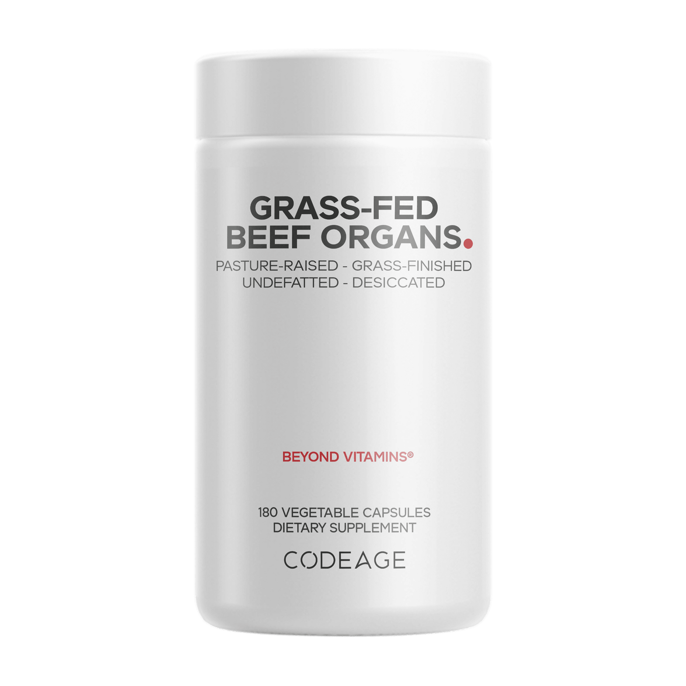 Codeage Grass Fed Beef Organs Pasture Raised Dietary Supplement
