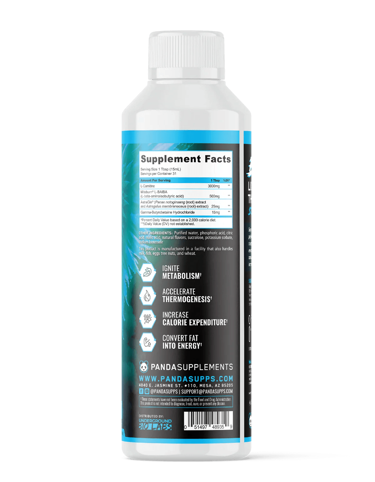 PANDA Supplements BURN Stim-Free Liquid Thermogenic