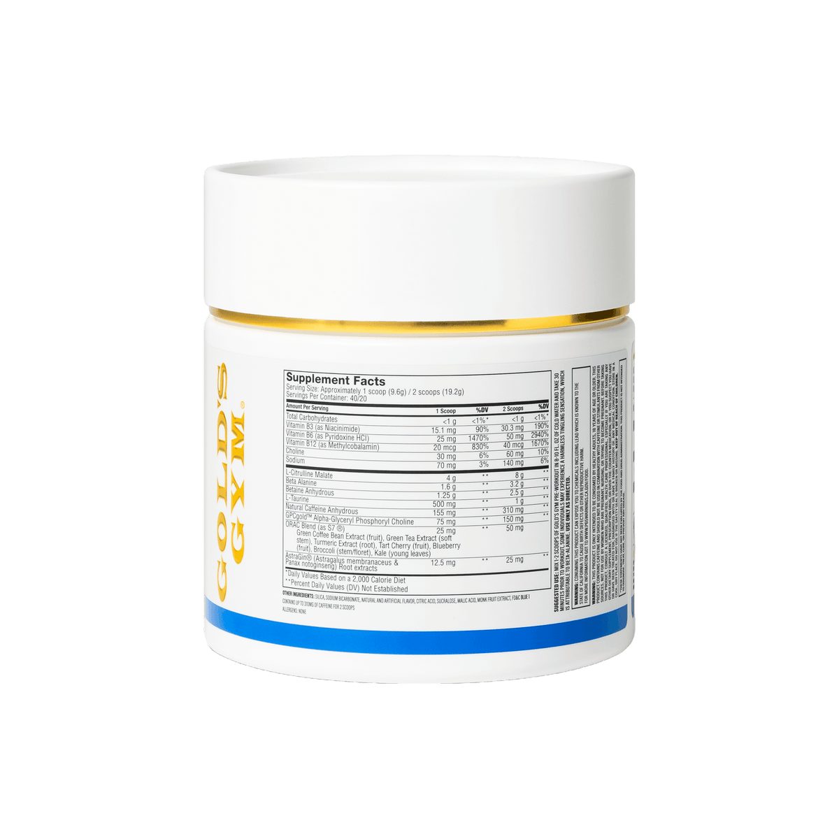 Gold's Gym Pre-Workout Powder