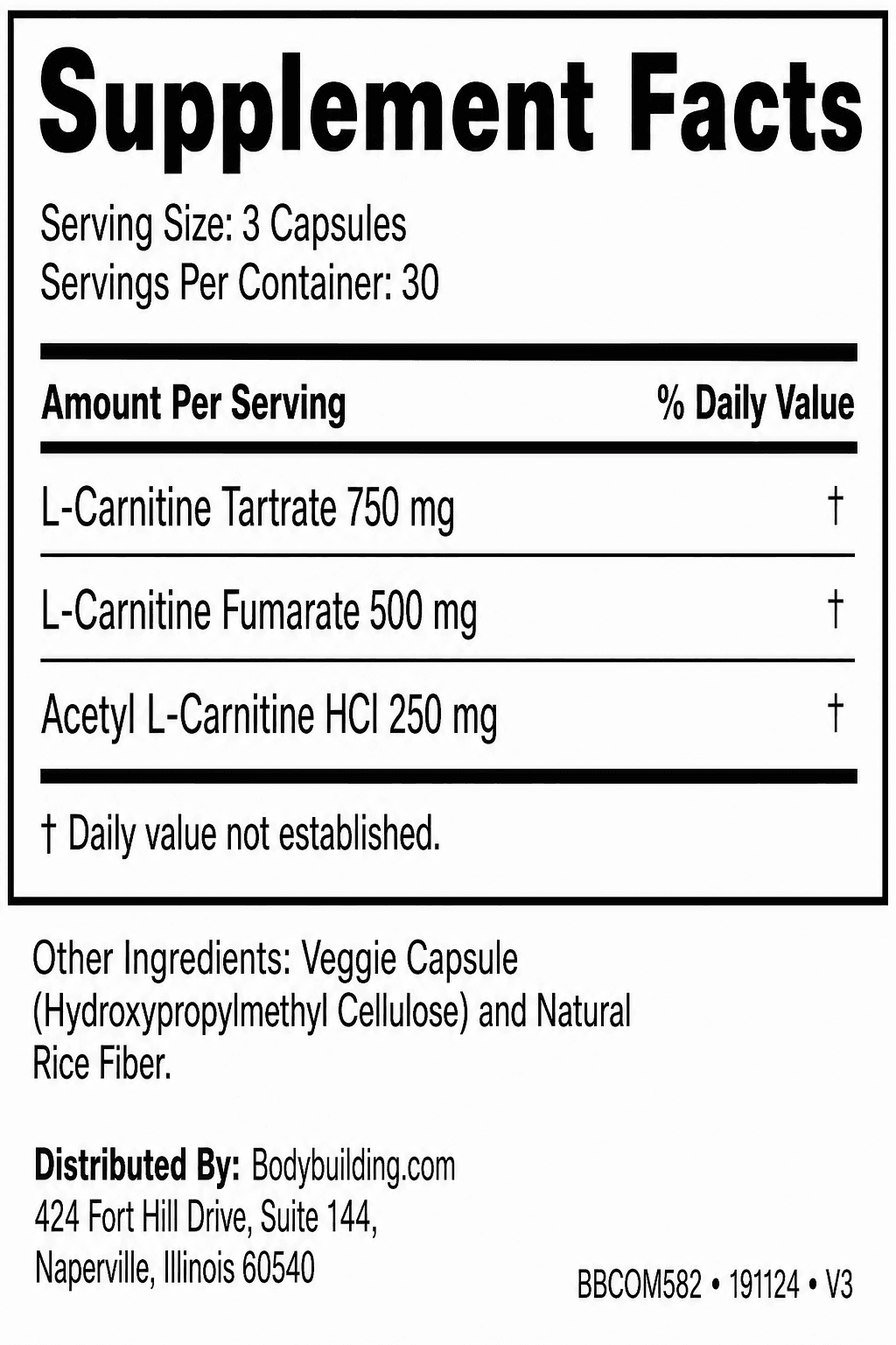 View Nutritional Fact Panel