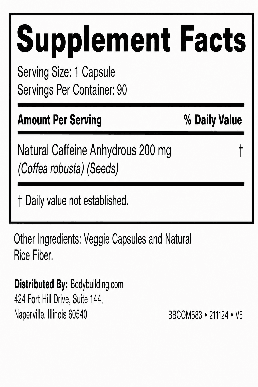 View Nutritional Fact Panel