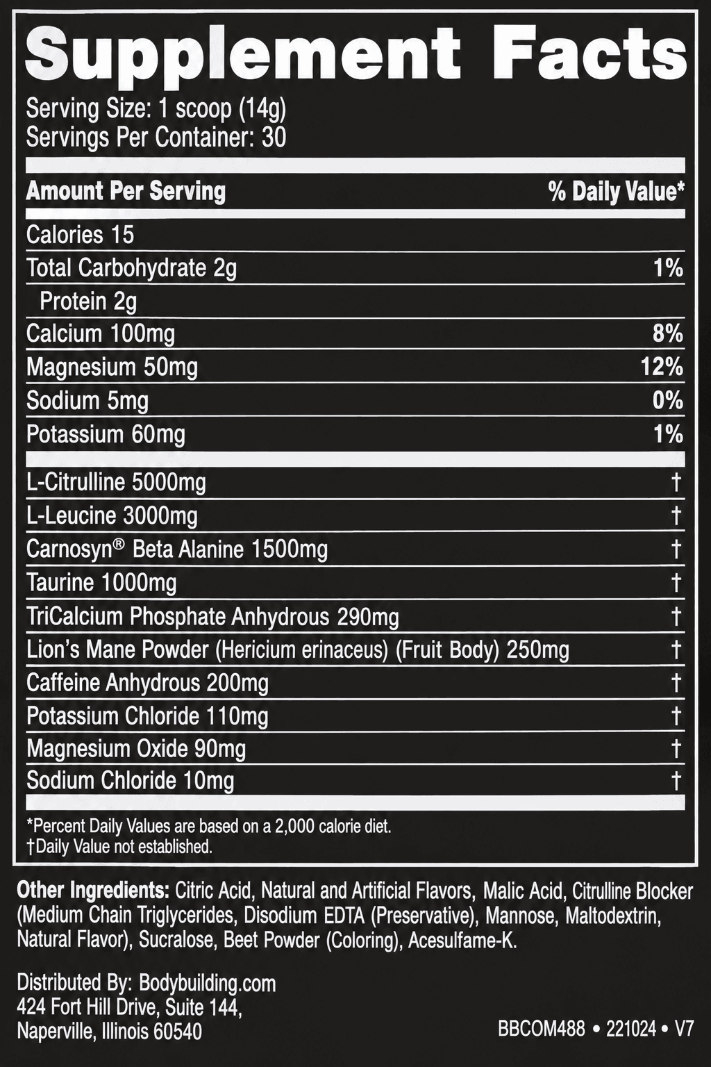 View Nutritional Fact Panel