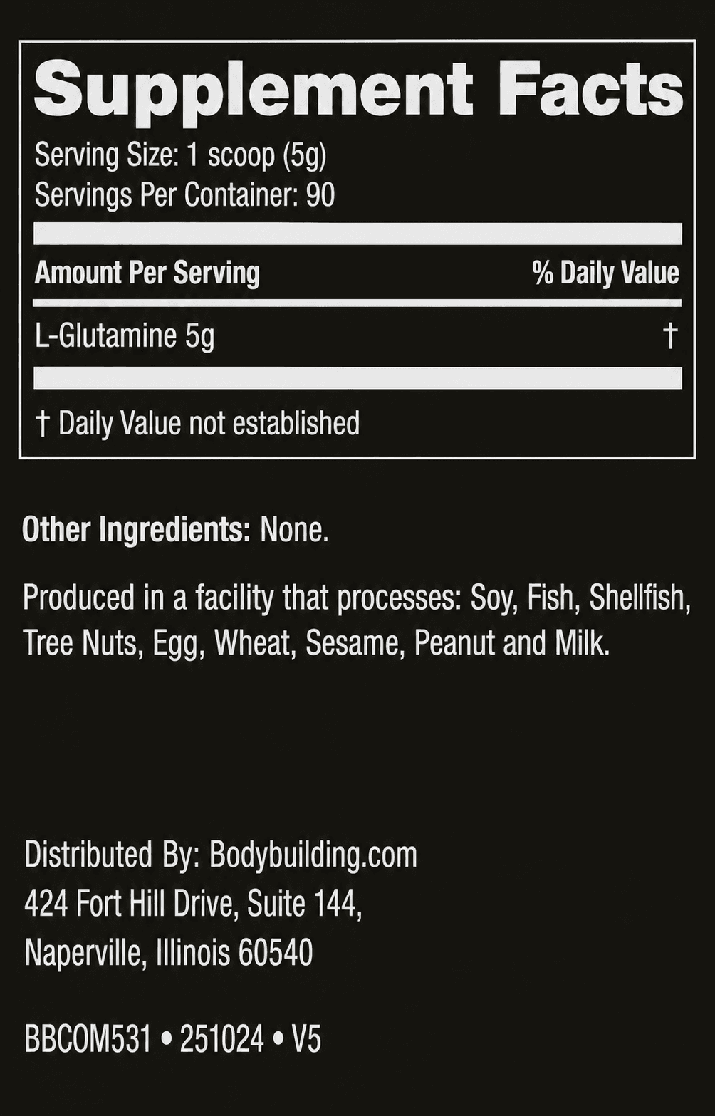 View Nutritional Fact Panel
