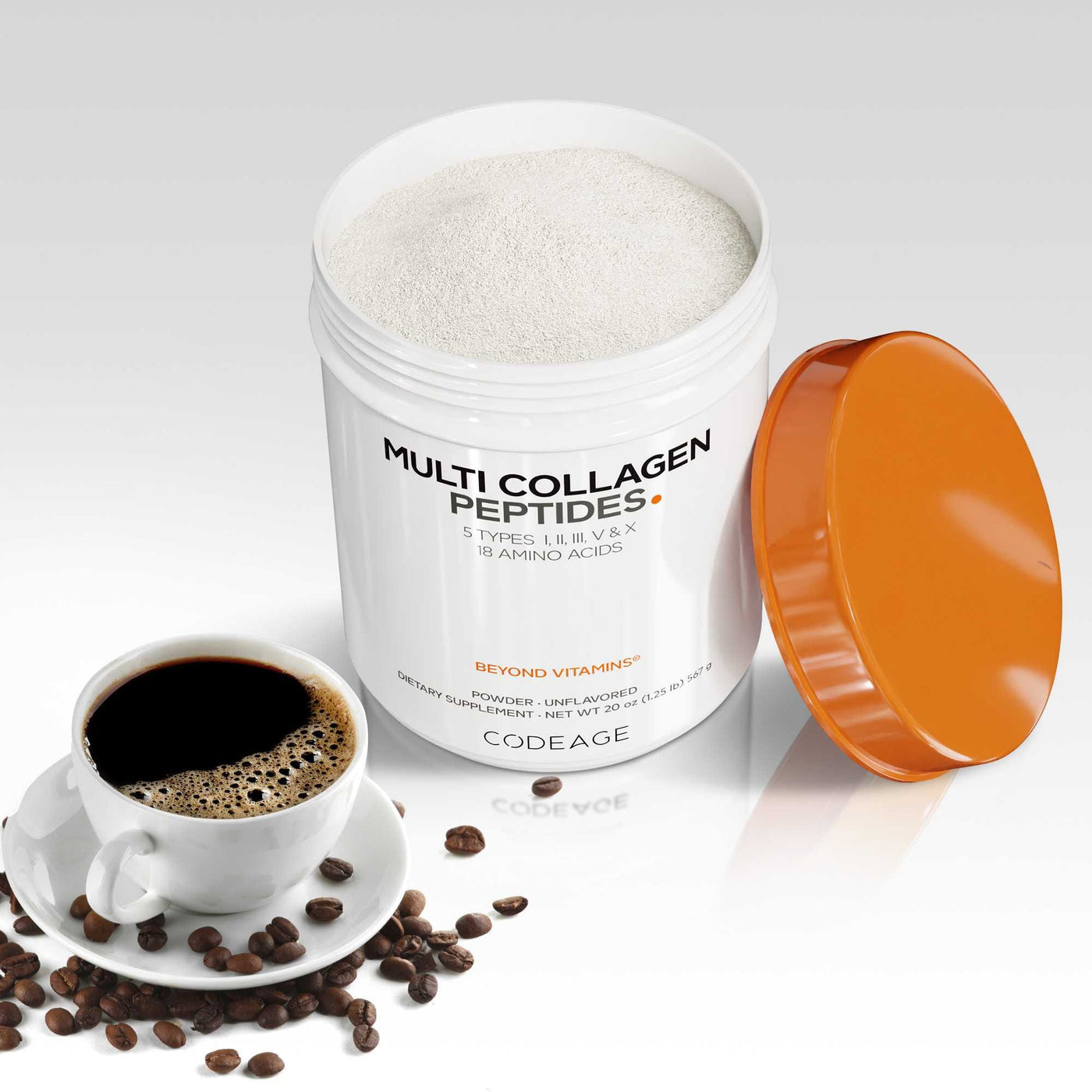 Codeage Hydrolyzed Multi Collagen Peptides Powder Supplement