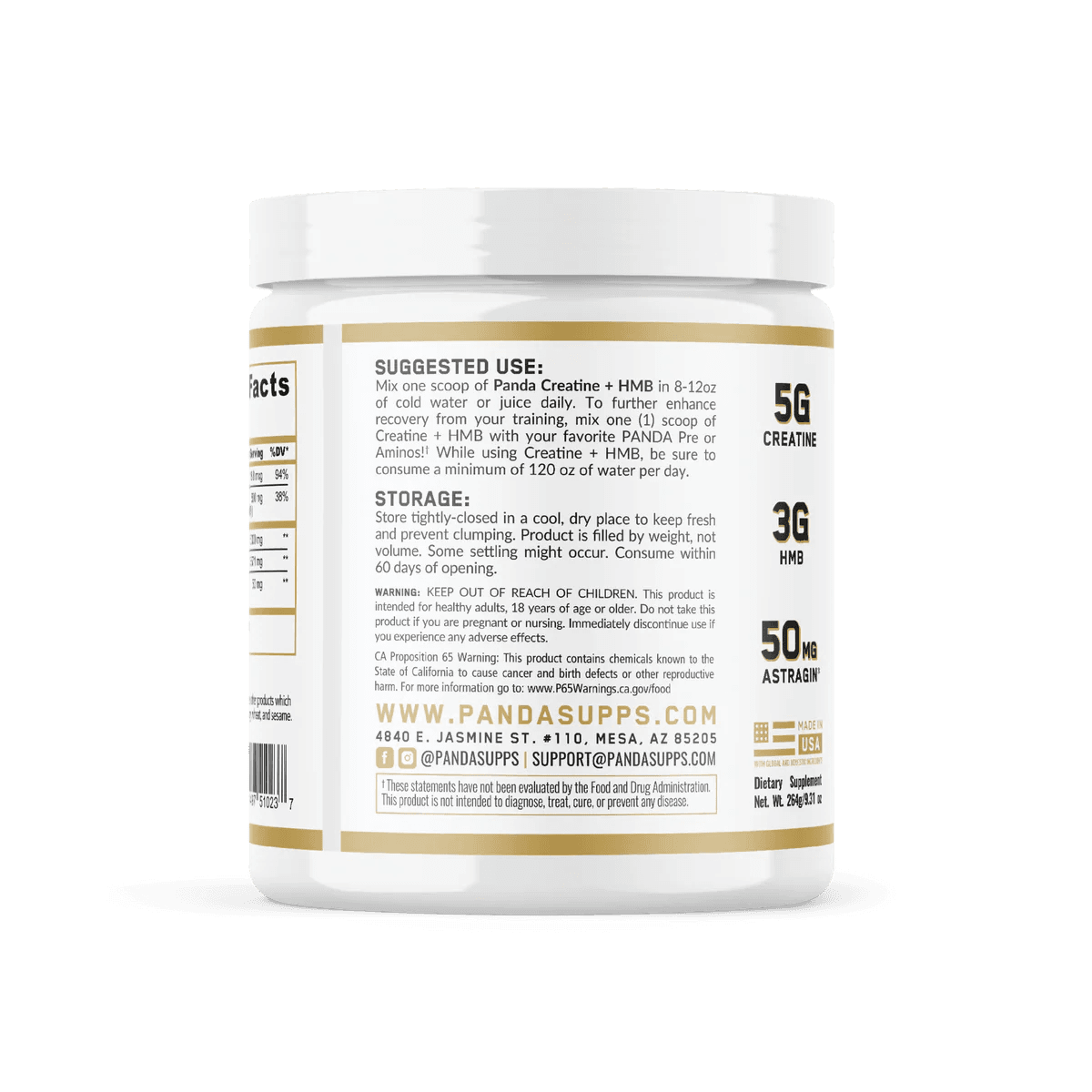 PANDA Supplements Creatine + HMB