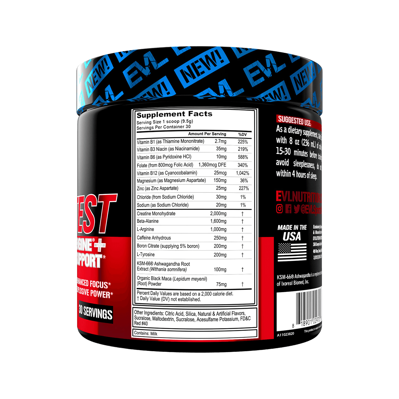 EVLUTION NUTRITION ENGN Test Pre-Workout Testosterone Support