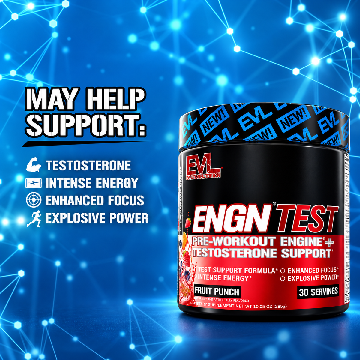 EVLUTION NUTRITION ENGN Test Pre-Workout Testosterone Support