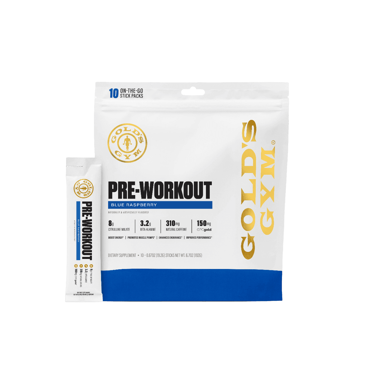 Gold's Gym Pre-Workout Stick Packs