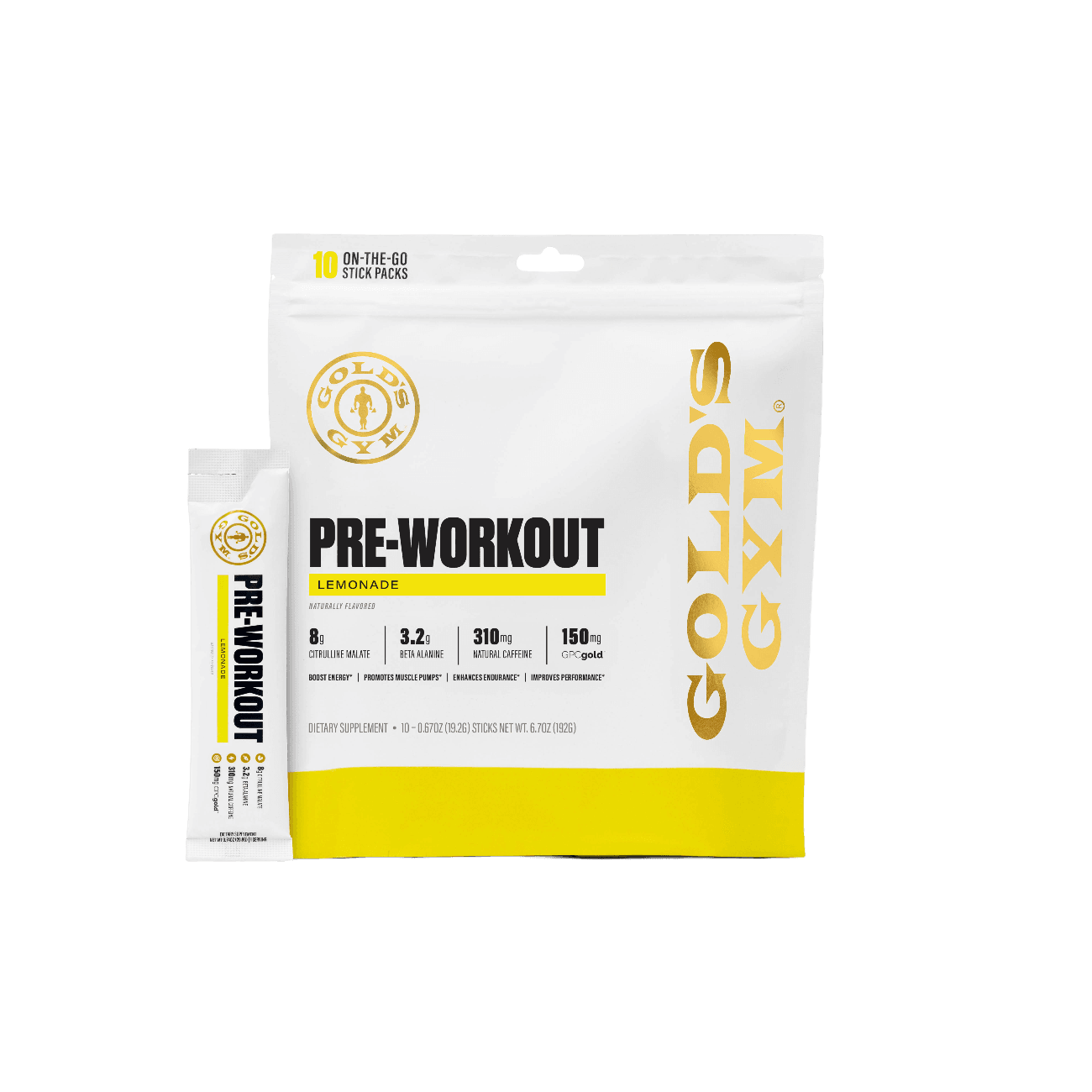 Gold's Gym Pre-Workout Stick Packs