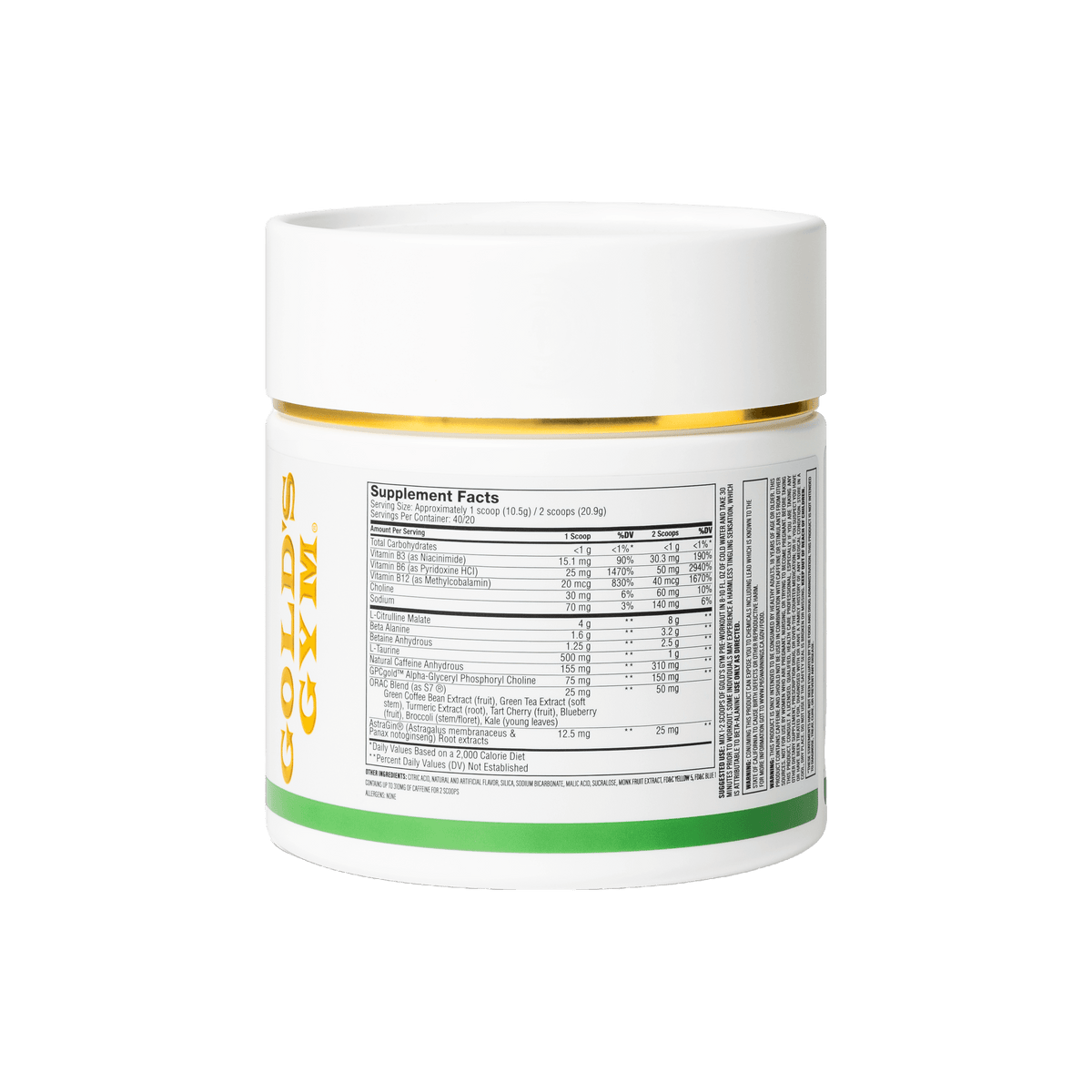 Gold's Gym Pre-Workout Powder