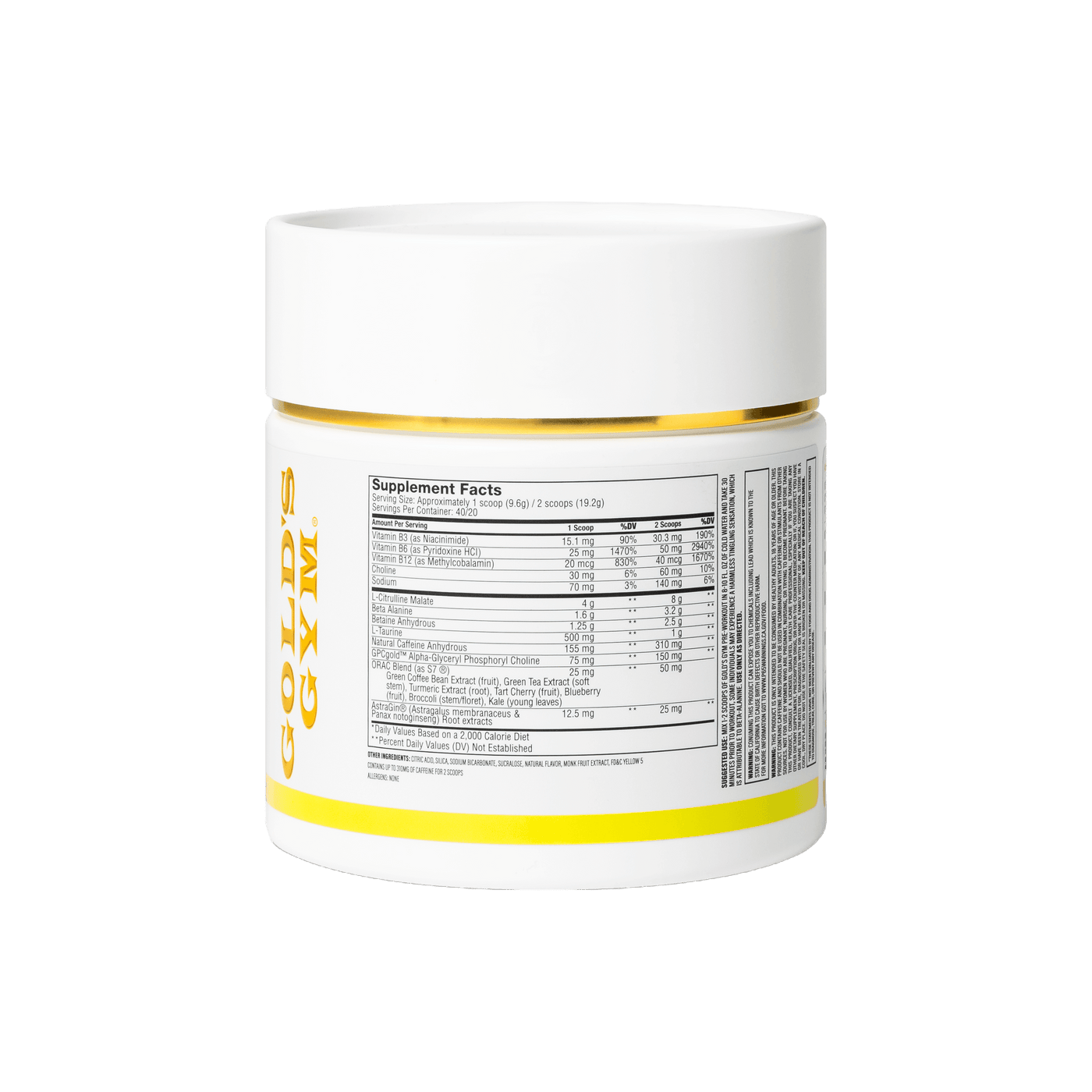 Gold's Gym Pre-Workout Powder