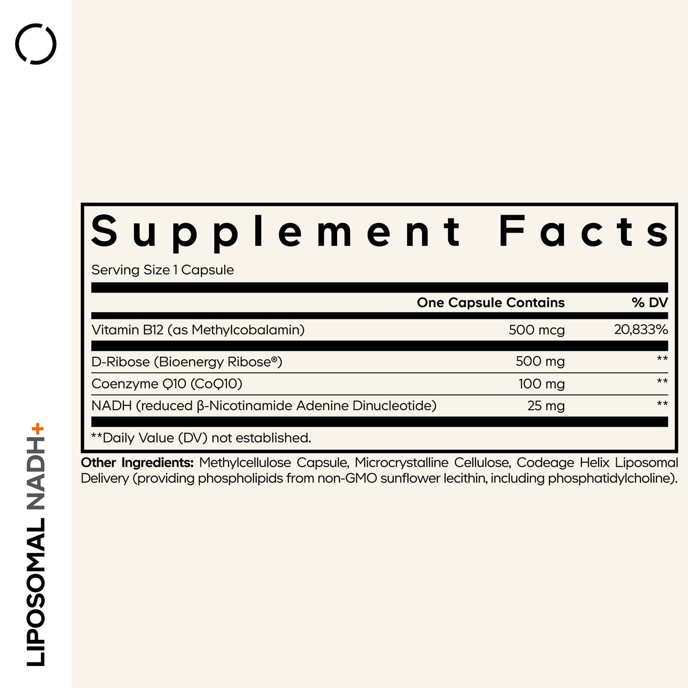Codeage NADH+ Centurion CoQ10 - D-Ribose Supplement