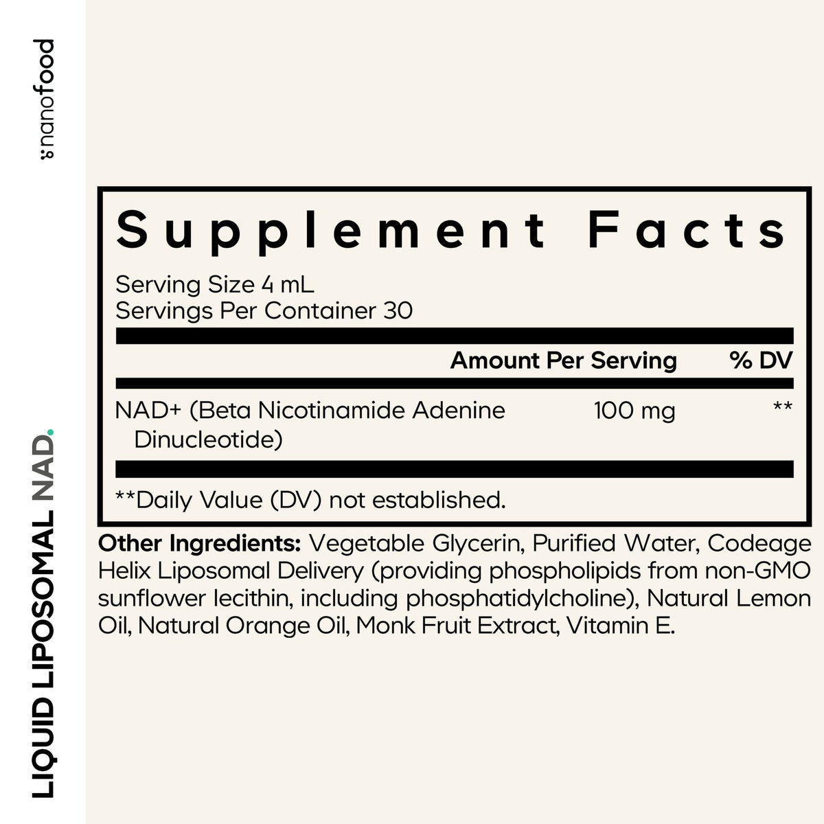 Codeage Nanofood - Liquid Liposomal NAD