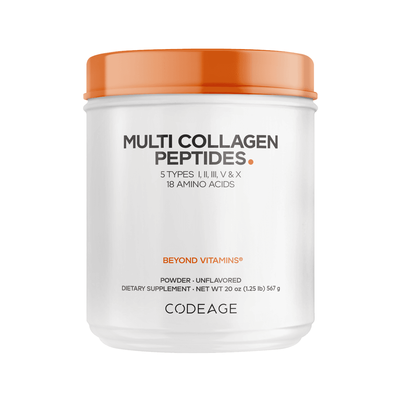 Codeage Hydrolyzed Multi Collagen Peptides Powder Supplement