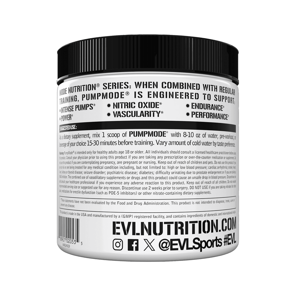 EVLUTION NUTRITION PumpMode Nitric Oxide Powder