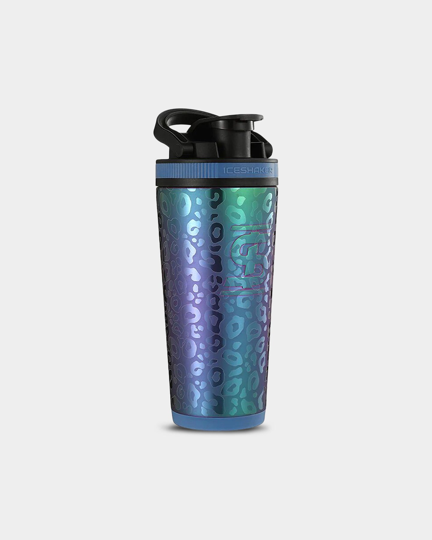 Ice Shaker 26oz. Protein Shaker Bottle Leopard Wisteria A1