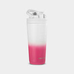 Ice Shaker 26oz. Protein Shaker Bottle Magenta White Ombre A1