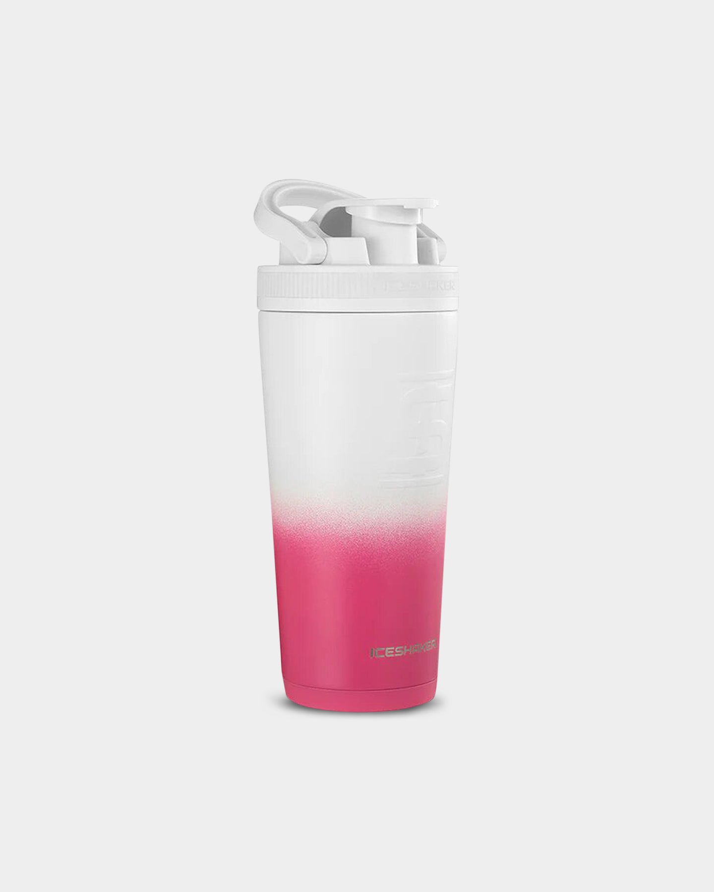 Ice Shaker 26oz. Protein Shaker Bottle Magenta White Ombre A1